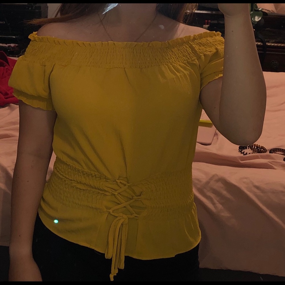 Off the shoulder corset top